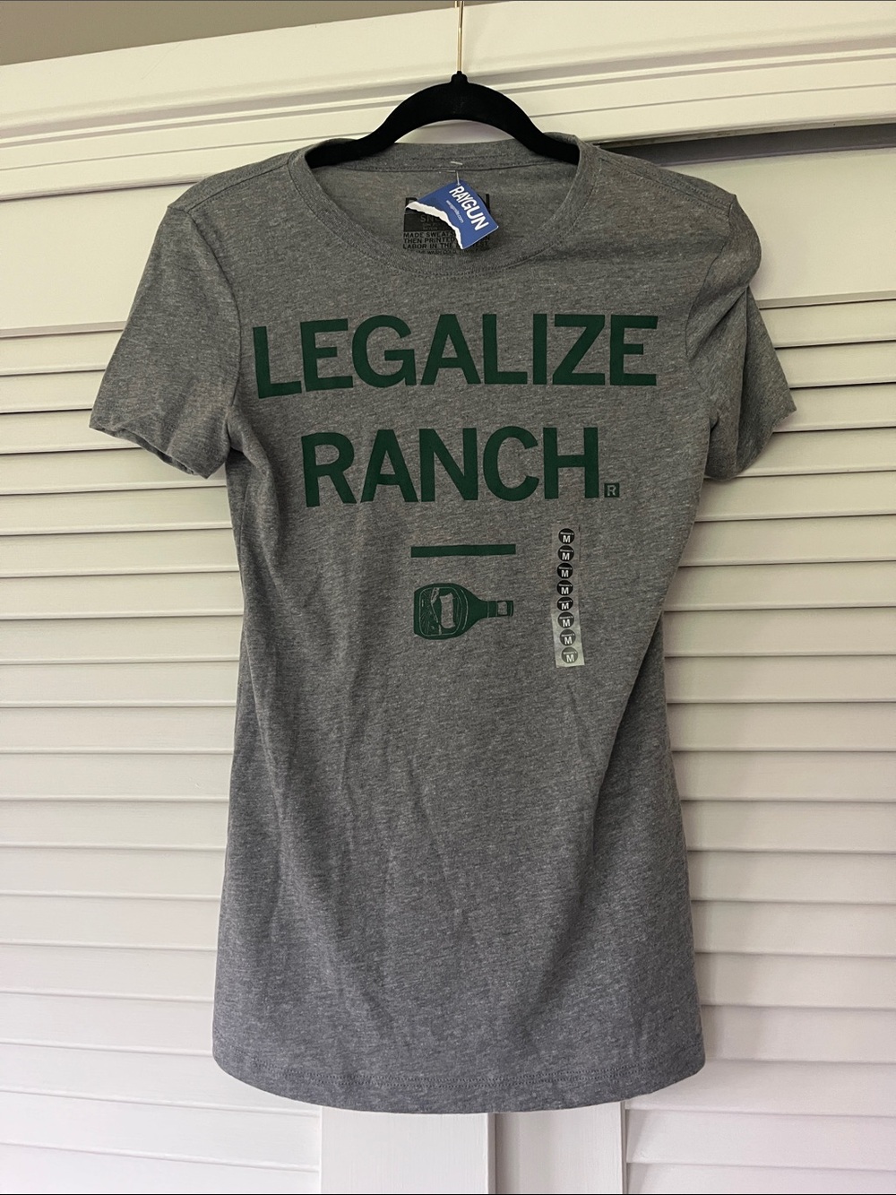 Legalize Ranch Grey Tee with Green Print